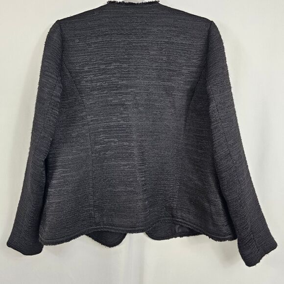 Eileen Fisher Open Front Tweed Jacket in Black - Size S - Picture 10 of 12